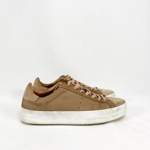 ALL SAINTS Beige Suede Low Top Sneakers